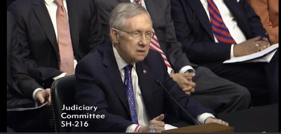 Reid testifies for amendment to gut the First Amendment.